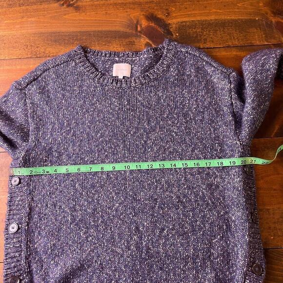 Sundays Alder Sweater Military Blue Cotton Yak Blend Round Hemline Women's Small - Picture 11 of 12